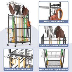 WALMANN wheeled tool cart moves easily around the garage for convenient access.
