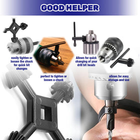 Waltool 16-teeth chuck key tool simplifies size identification during work.