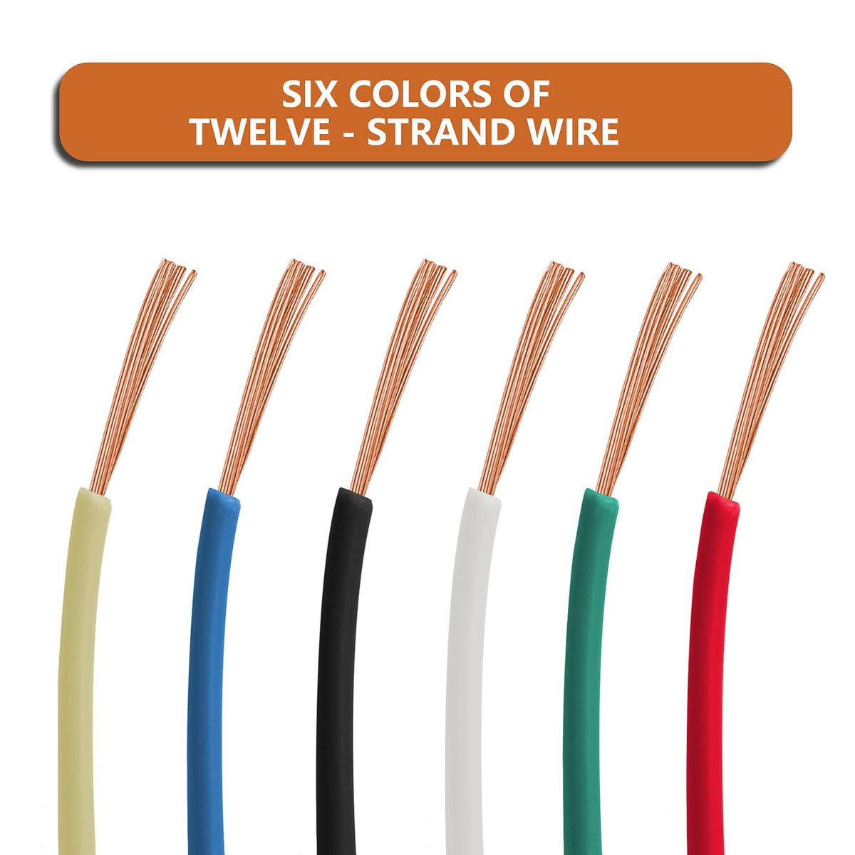 Wamarin six-color wiring set enables easy color-coding and safe connections.