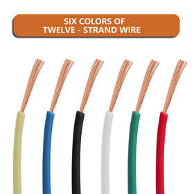 Wamarin six-color wiring set enables easy color-coding and safe connections.