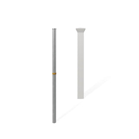 WamBam 3ft finishing post for Newport no-dig fence installed in a tidy backyard.