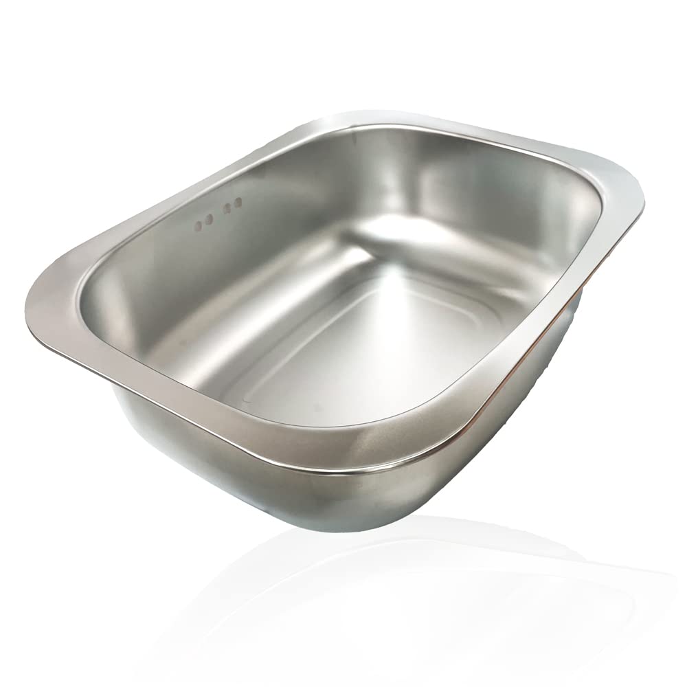 WANANG dishpan built-in overflow hole prevents spills during washing.