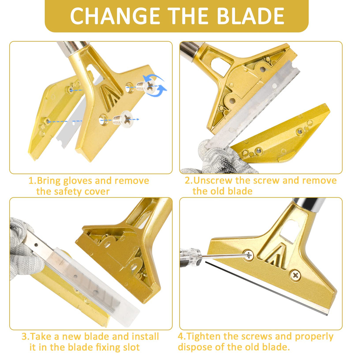 Wanguan blades in box for quick, convenient replacement
