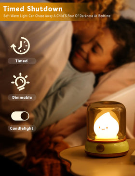 WANIDEA Cute Chibi Flame Lamp candlelight mode flickers softly