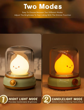 WANIDEA Cute Chibi Flame Lamp desk light enhances study or work sessions