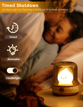 WANIDEA dimmable night light for kids, adaptable to bedtime routines
