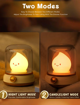 WANIDEA LED candles emit amber light with adjustable brightness for evenings