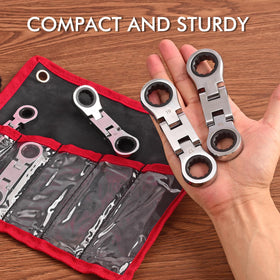 wanlvkang compact roll pouch keeps wrenches organized.