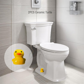 WANSHUNLMI yellow duck ceramic construction offers durable charm