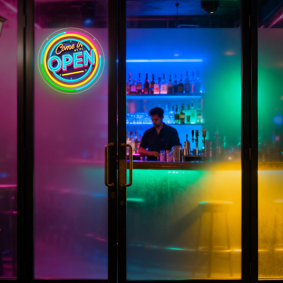 WANXUNEON neon open sign living room ambience boosts mood.