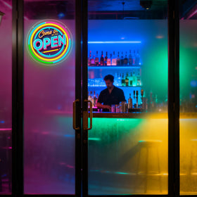 WANXUNEON neon open sign living room ambience boosts mood.