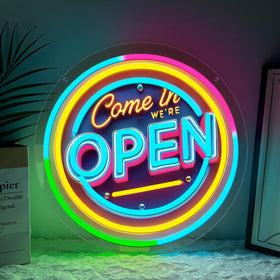 WANXUNEON neon open sign salon lobby lighting adds welcome glow.