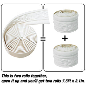 WAPANE 3D wall edging detail shows waterproof, easy-clean surface.