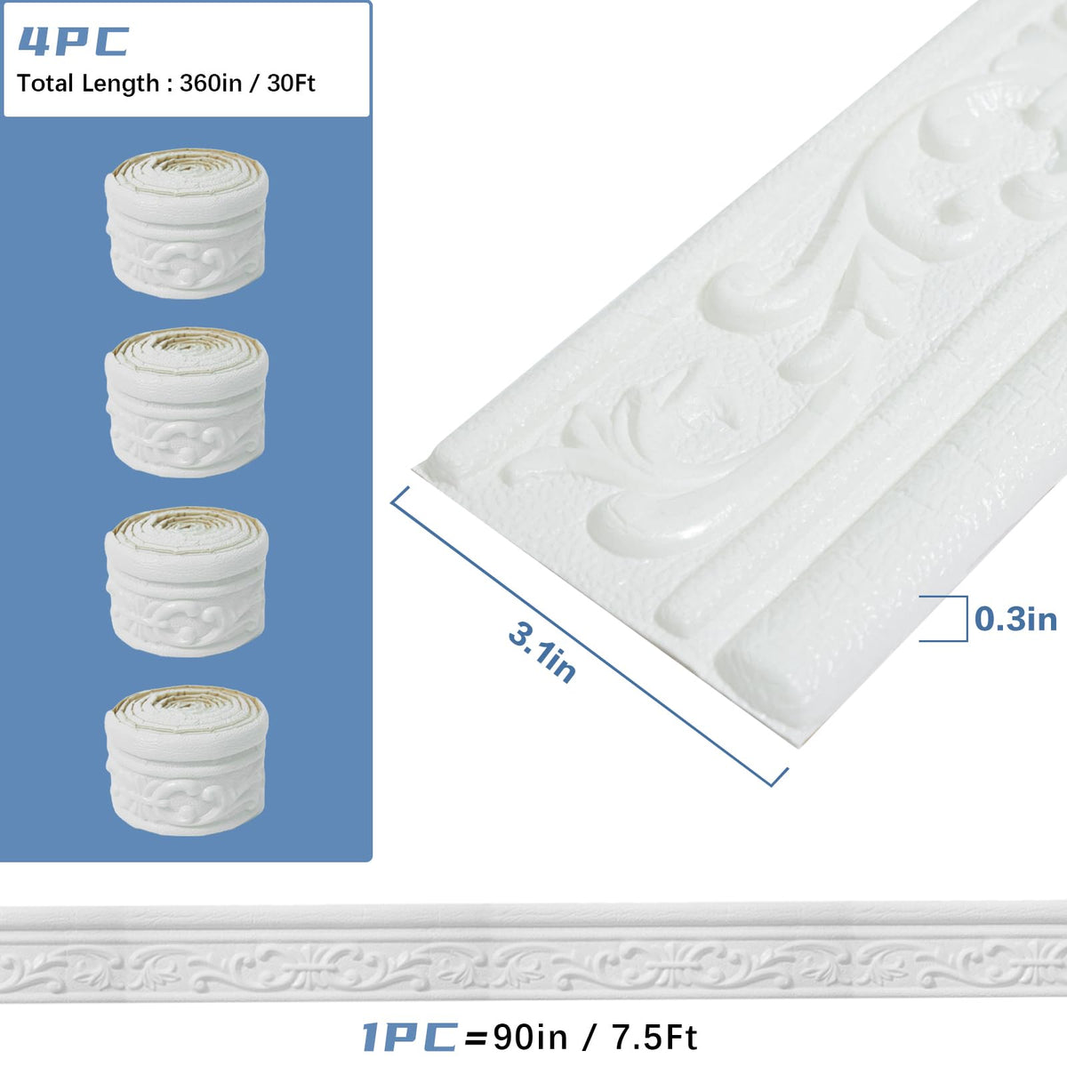 WAPANE self-adhesive 3D border foam provides quick, strong adhesion.