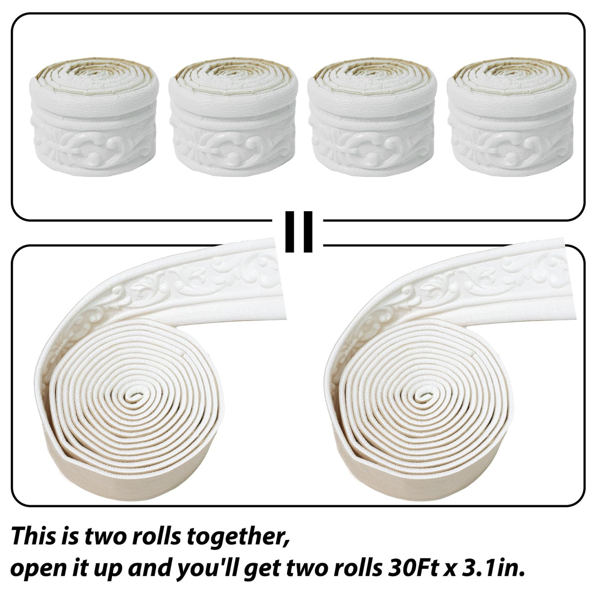WAPANE waterproof foam border keeps surfaces clean and easy to wipe.