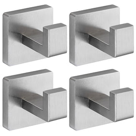Warlve brushed nickel towel hook square design for strong bathroom organization.