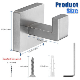 Warlve modern square hardware enhances bathroom decor with a sleek feel.