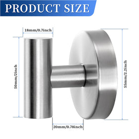 Warlve space-saving brushed nickel hook blends with modern decor.