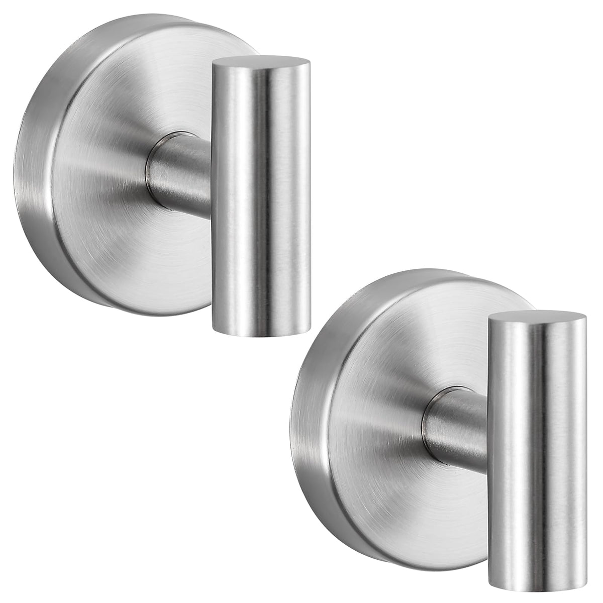 Warlve brushed nickel towel hook with suction for secure, damage-free hanging.