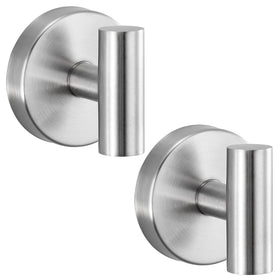 Warlve brushed nickel towel hook with suction for secure, damage-free hanging.