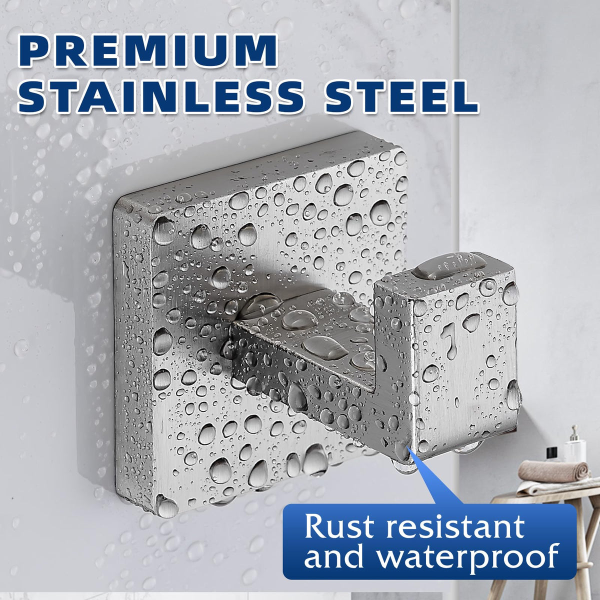 Warlve versatile hooks suitable for bathroom, kitchen, and bedroom storage.