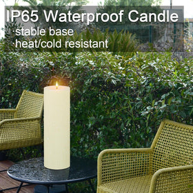 Warmhere IP65 waterproof flameless candle withstands rain for outdoor use
