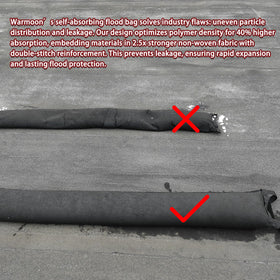 Warmoon expanded height to 3-4 inches after absorption provides effective sealing.