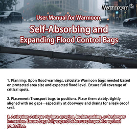 Warmoon flood bags create a tight fit against door sills to block backflow.