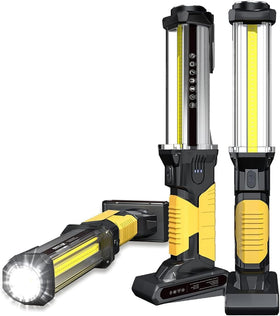 WARSUN DJ60 front view showing 1500lm brightness for precise garage tasks