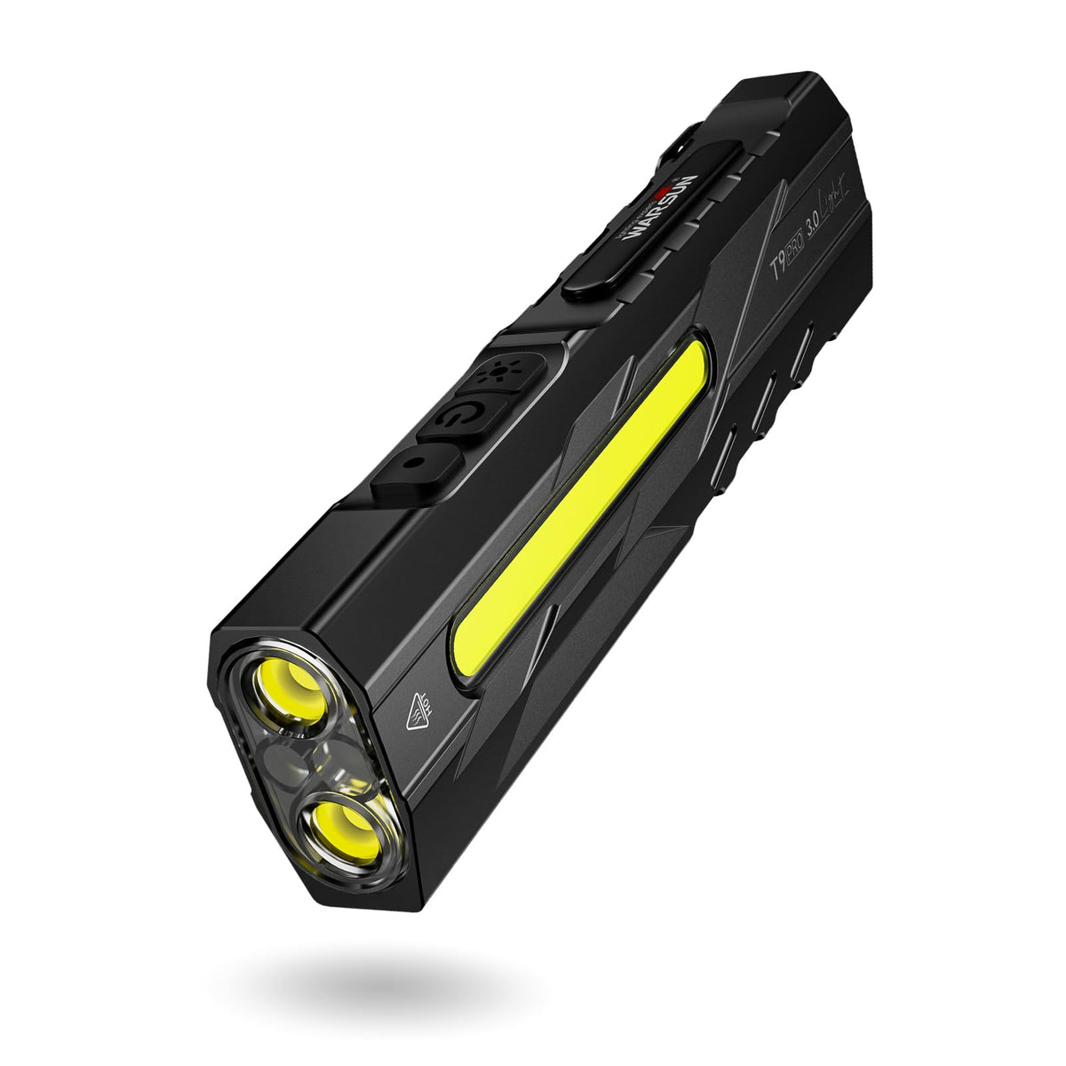 WARSUN EDC flashlight front view showing compact pocket-ready design