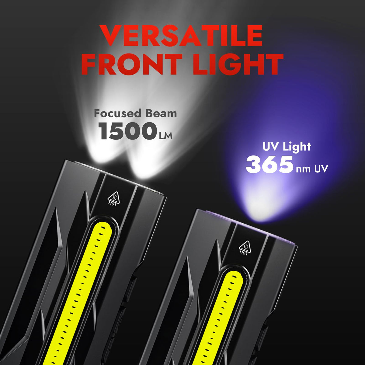 WARSUN EDC flashlight with clip secured to belt or bag