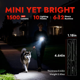 WARSUN EDC flashlight side profile highlighting slim, durable body