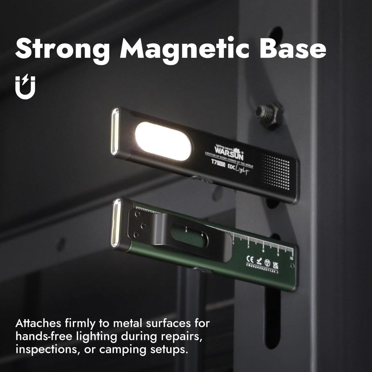 WARSUN T7PRO pocket clip – hands-free operation during repairs.