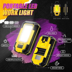 WARSUN Work Light Aluminum Durability resists drops and heavy use