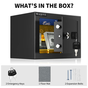 WASJOYE packaging includes safe box and accessories for setup