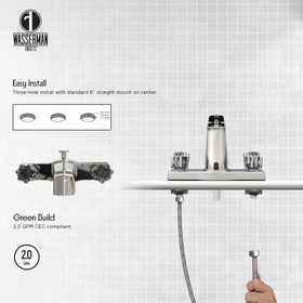 Wasserman WMF offset diverter control offers compact RV installation.