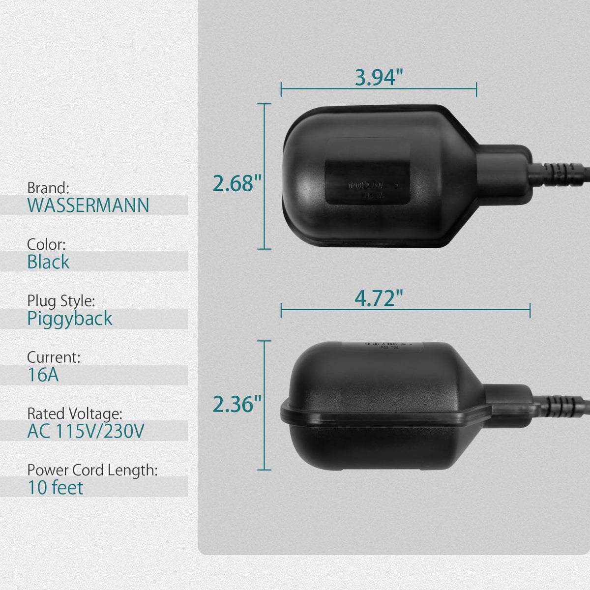Wassermann IP68 waterproof float ball withstands humid basements and damp environments