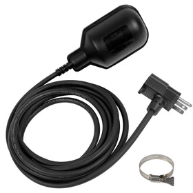 Wassermann universal float switch with 10ft cable and piggyback plug for easy basement installations