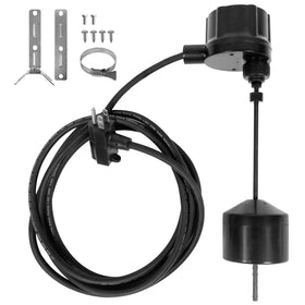WASSERMANN vertical float switch with a 10-foot cable enabling flexible sump pump placement.
