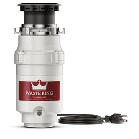 Waste King L-111 under-sink installation showing compact design for small spaces