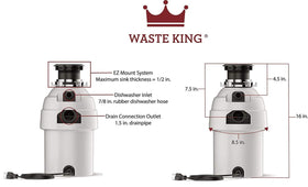 Waste King L-8000 high-speed motor enables quick grinding.