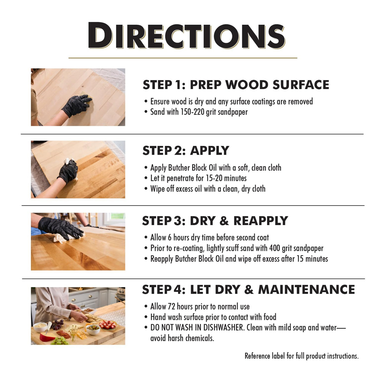 Watco cutting-board-finish provides food-safe protection for daily use.