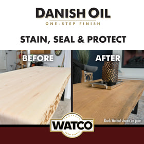 Stripped and sanded wood ready to receive Watco Danish Oil Finish.