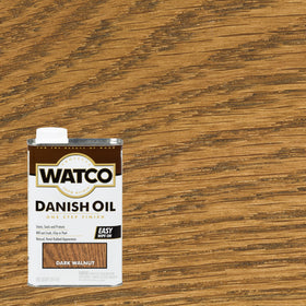 Watco Danish Oil Wood-Grain Dark Walnut image shows deep pore penetration for lasting protection.