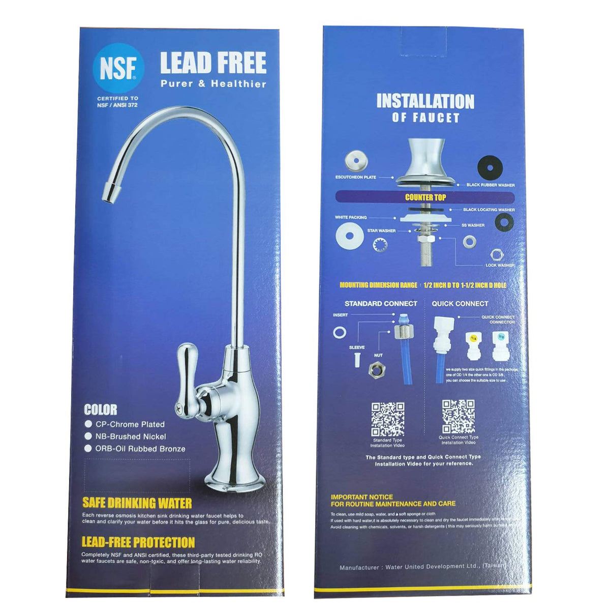 Water Filter Tec 360-degree swivel RO faucet enables flexible kitchen use.