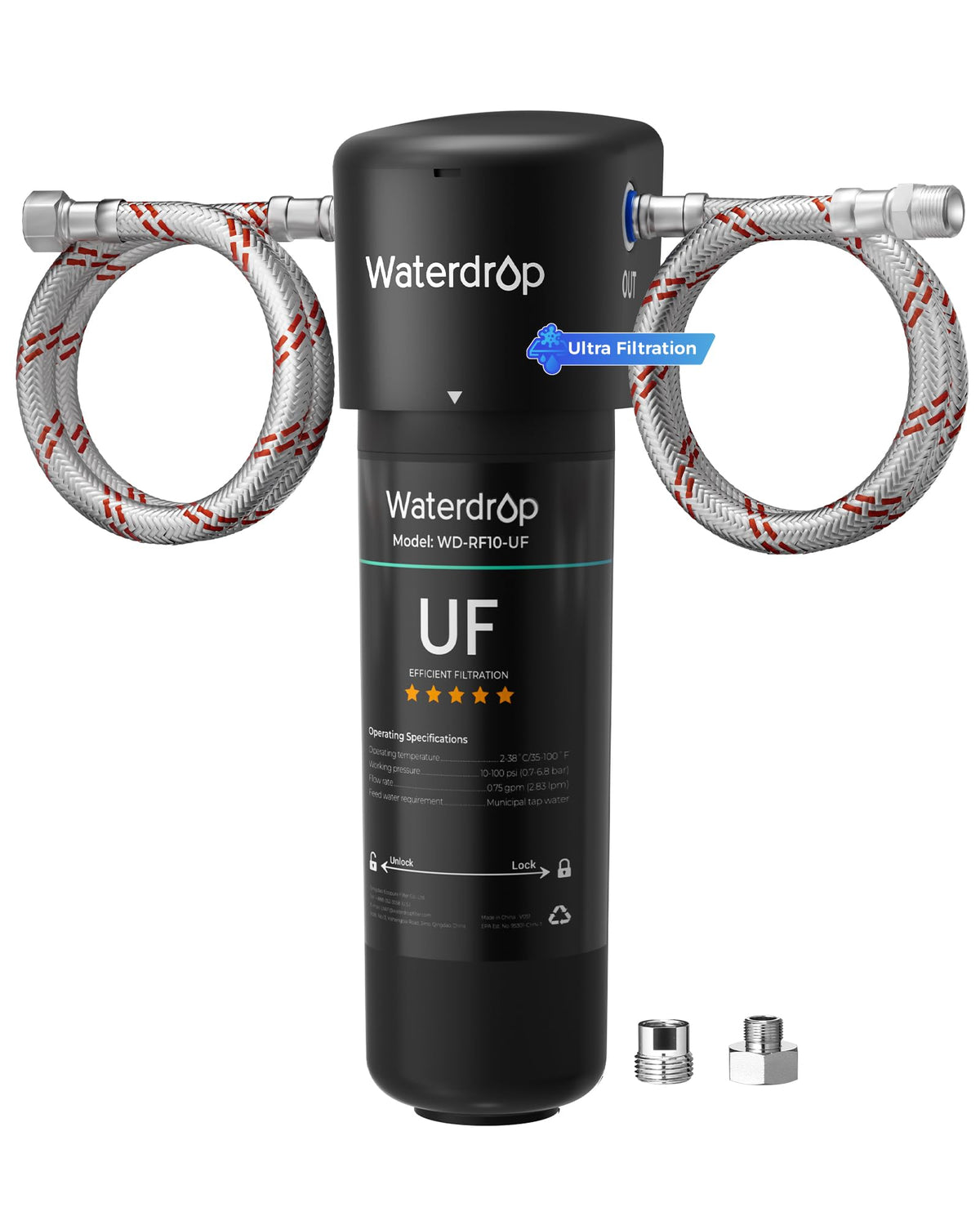 Waterdrop 10UA-UF under-sink membrane for cleaner water and fewer contaminants.