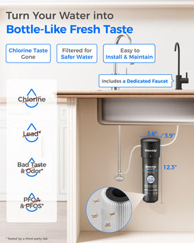 Waterdrop 10UB-B brushed stainless steel faucet for safe drinking water