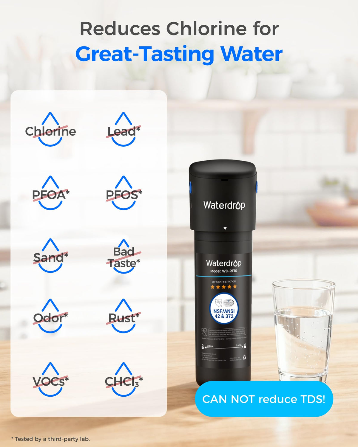 Waterdrop 10UB-B multistage filtration media blocks contaminants