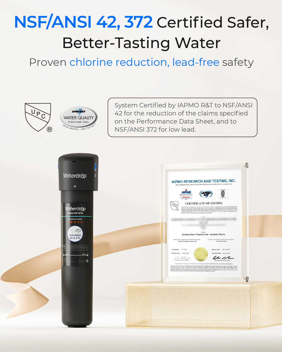 Waterdrop 15UA multistage filtration illustration for clearer water