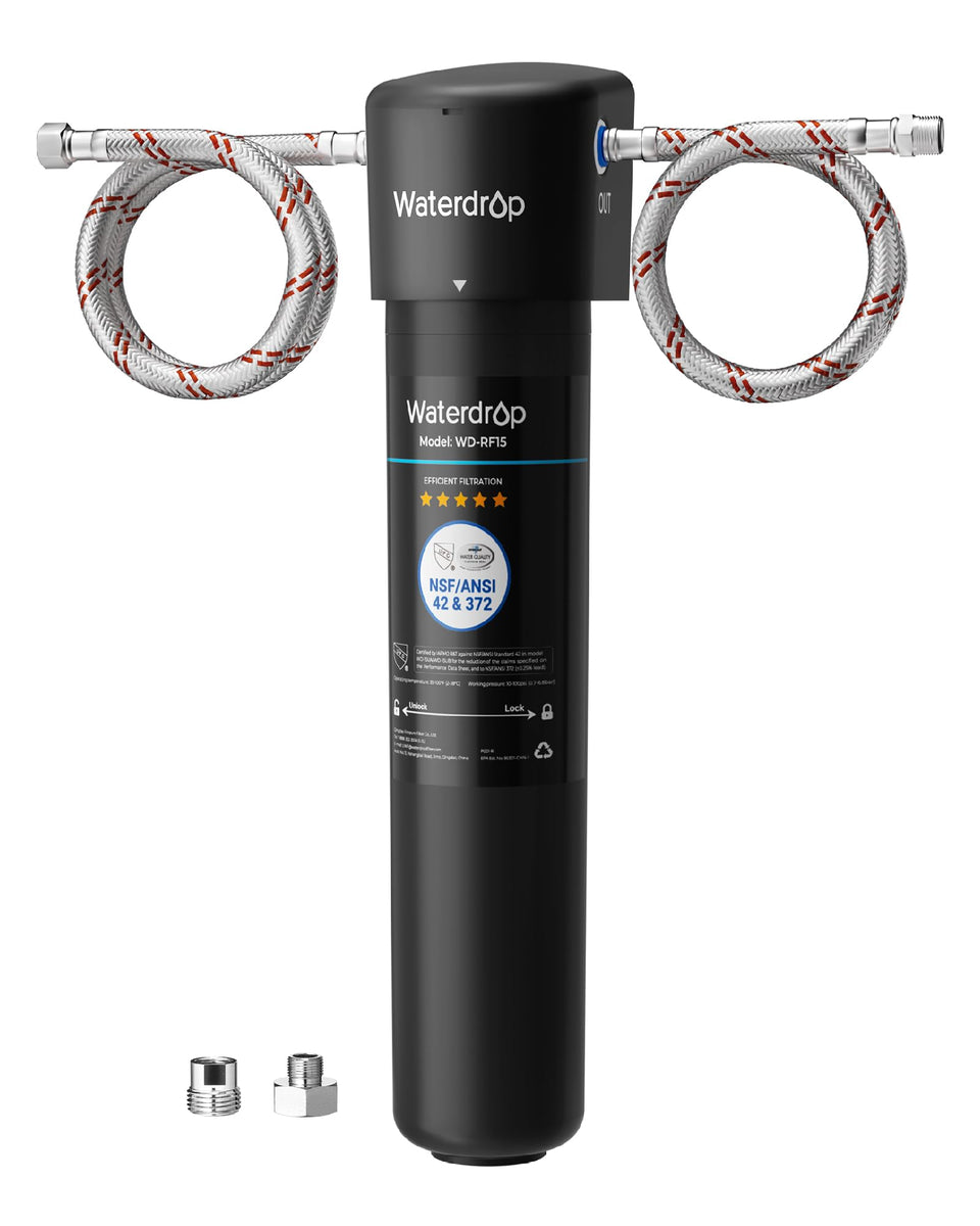 Waterdrop 15UA under-sink filter installation view for quick kitchen upgrade